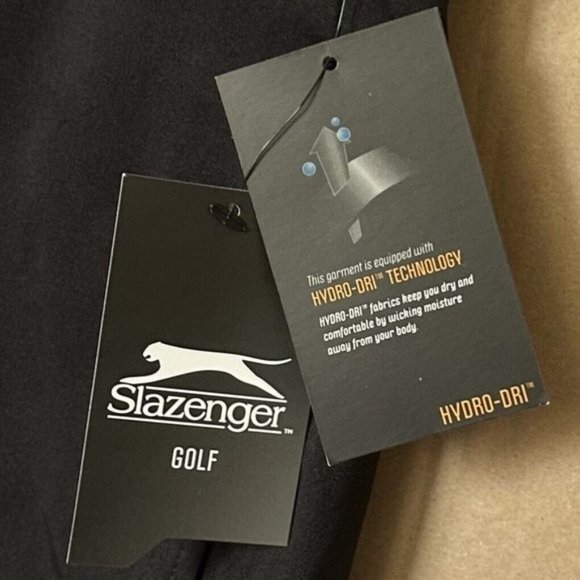 Men's‎ Slazenger Hydro-Dri Flat Front Black Golf Short Sz 38 - Picture 2 of 8